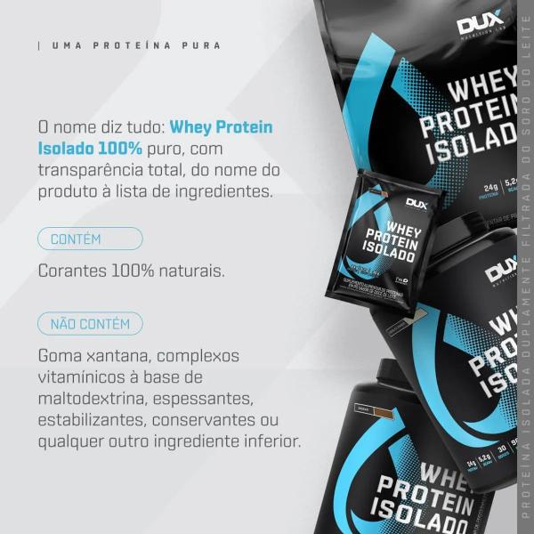 Imagem de Whey Protein Isolado DUX 900g Sabor Chocolate Branco