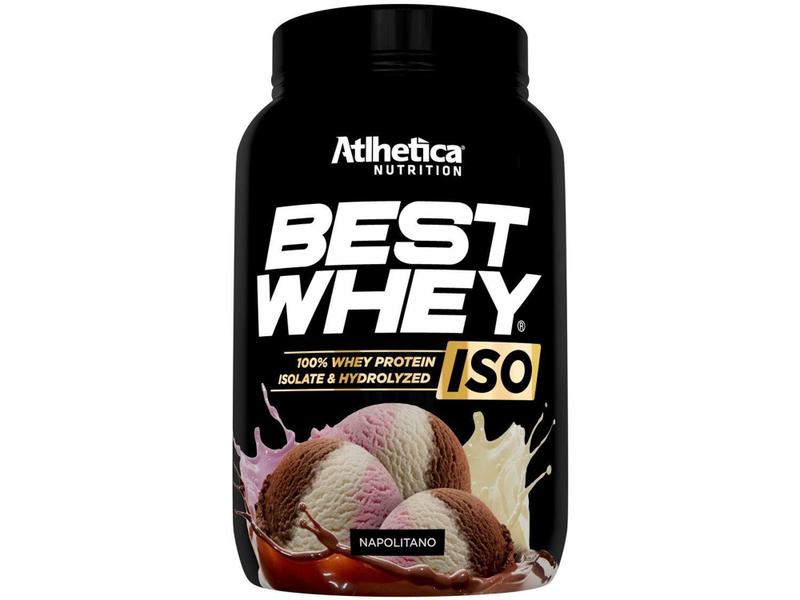 Imagem de Whey Protein Isolado Hidrolisado Atlhetica  - Nutrition Best Whey ISO 900g Napolitano sem Açúcar