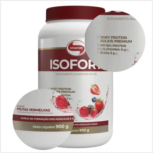 Imagem de Whey Protein Isolado Isofort 900g  Vitafor