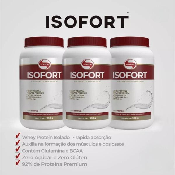 Imagem de Whey Protein Isolado Isofort 900g  Vitafor