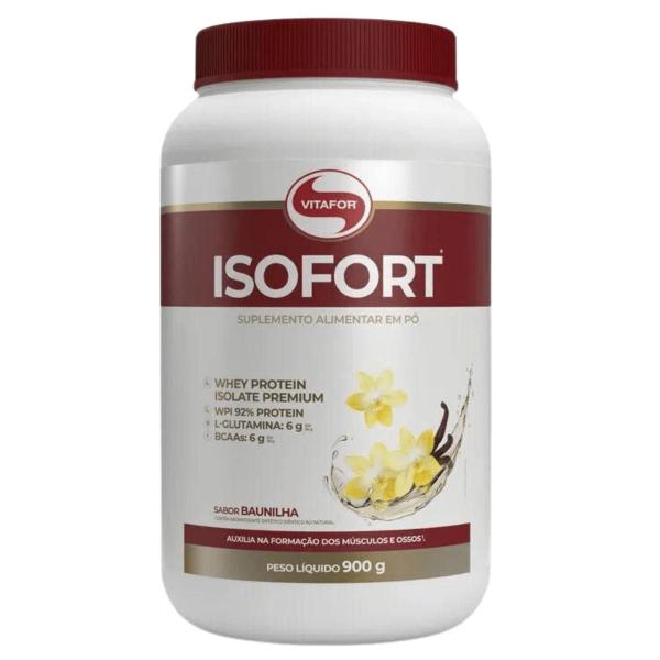 Whey Protein Isolado Isofort 900g Vitafor Imagem de Whey Protein Isolado Isofort 900g Vitafor