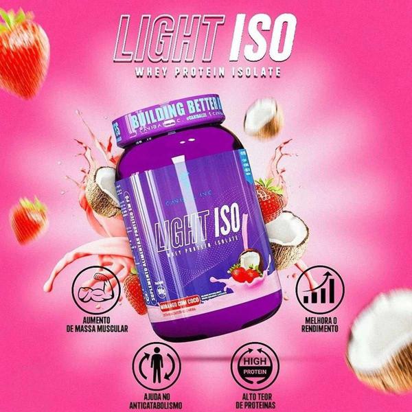 Imagem de Whey Protein Isolado Light Iso 900G Canibal Morango Com Coco