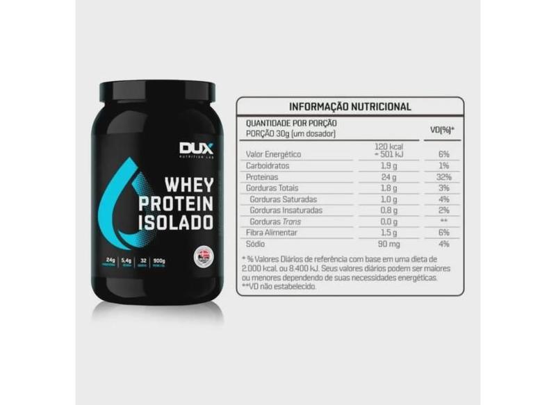 Whey Protein Isolado Pote (900g) - Sabor Morango - Dux Nutrition Imagem de Whey Protein Isolado Pote (900g) - Sabor Morango