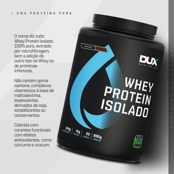 Imagem de Whey Protein Isolado Sabor Baunilha Pote de 900g+ Creatina de 300g -Dux Nutrition