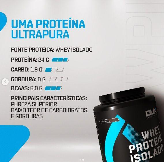 Imagem de Whey Protein Isolado Sabor Cookies  Pote de 900g  e Creatina 100% Monohidratada de 300 g-Dux Nutrition-Combo 