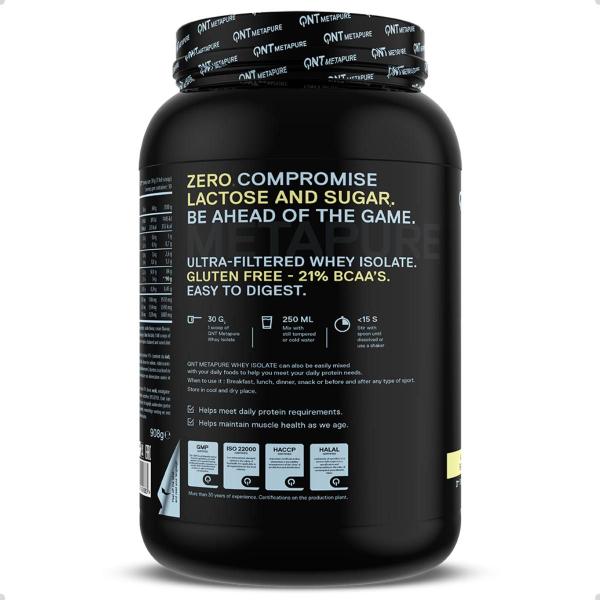 Whey Protein Isolate Zero Lactose 908g QNT Imagem de Whey Protein Isolate Zero Lactose 908g QNT