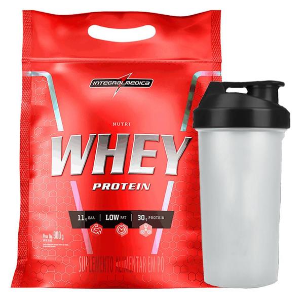 Imagem de Whey protein Nutri Isolado Concentrado Cookie 900g Refil + Coqueteleira - Integralmedica