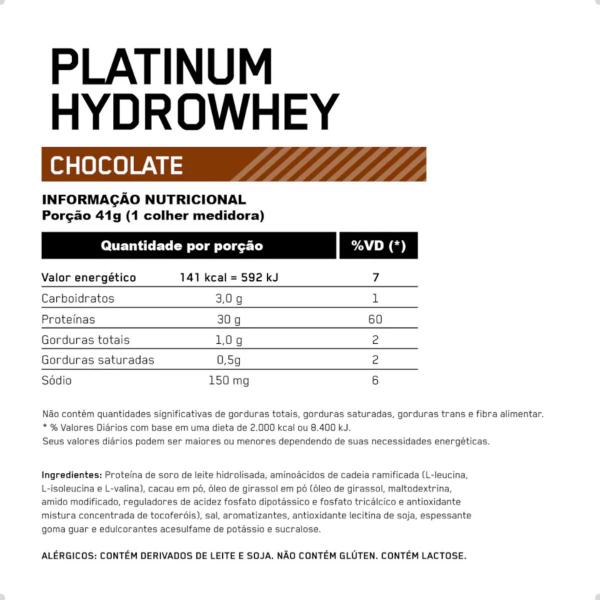 Imagem de Whey Protein Platinum Hydro 1,6Kg 3,52 LBS Optimum Nutrition