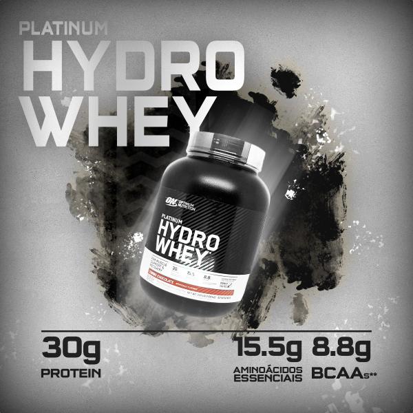 Imagem de Whey protein platinum hydro chocolate 3,61 lbs 1.64kg optimum nutrition