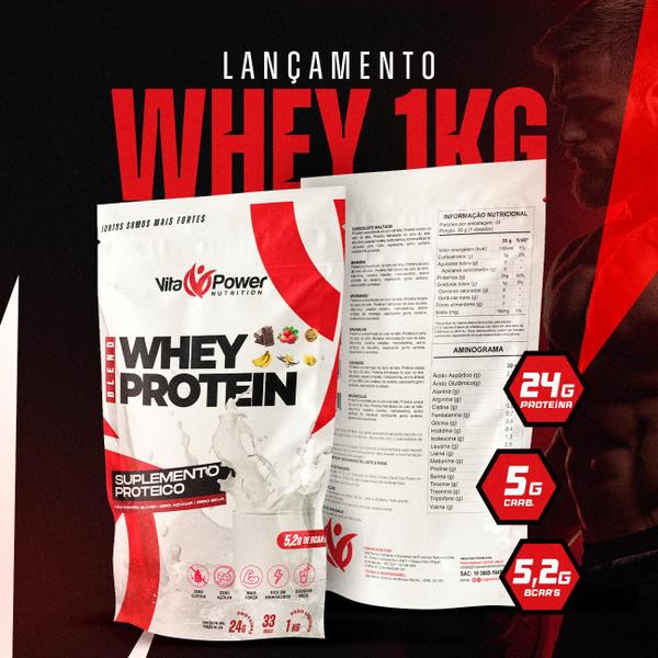 Imagem de Whey Protein Power Pro 1kg - Suplemento Potente Para ganho Muscular- VITA POWER