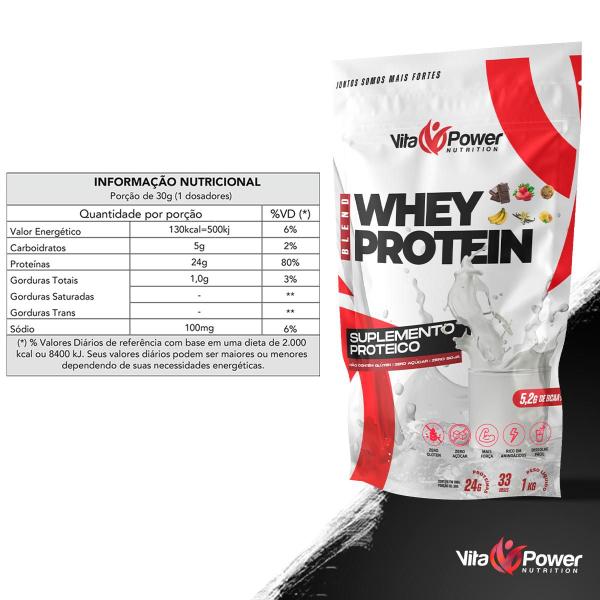 Whey Protein Power Pro 1kg - Suplemento Potente Para ganho Muscular- VITA POWER Imagem de Whey Protein Power Pro 1kg - Suplemento Potente Para ganho Muscular- VITA POWER