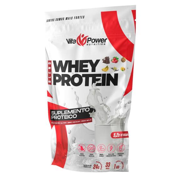 Whey Protein Power Pro 1kg - Suplemento Potente Para ganho Muscular- VITA POWER Imagem de Whey Protein Power Pro 1kg - Suplemento Potente Para ganho Muscular- VITA POWER
