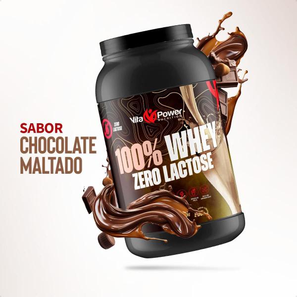 Whey Protein Premium Zero Lactose 100% Puro - Vita Power Imagem de Whey Protein Premium Zero Lactose 100% Puro - Vita Power