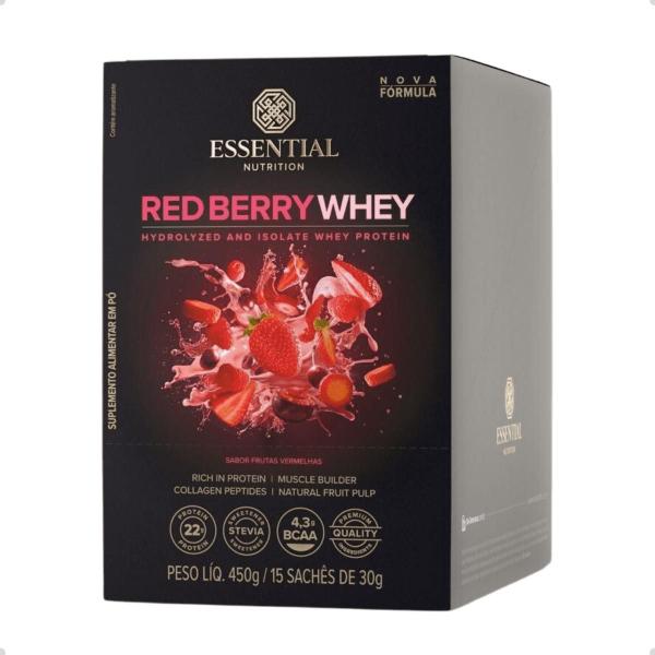 Imagem de Whey Protein Red Berry 34g (510g) 15 Unidades Essential