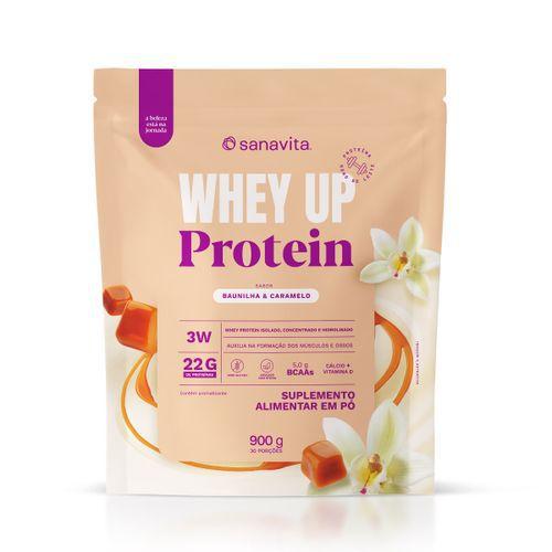 Imagem de Whey Protein Sanavita Whey up - Baunilha e Caramelo 900g 30 doses