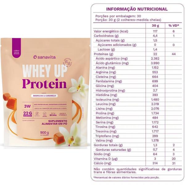 Imagem de Whey Protein UP SANAVITA 3W Isolado Concentrado Hidrolisado + Creatina Monohidratada 100g + Coqueteleira -  Kit Suplemento de Proteína