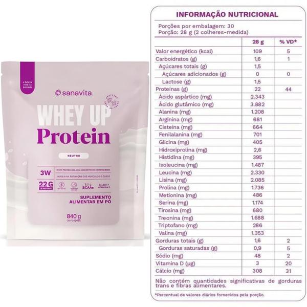 Imagem de Whey Protein UP SANAVITA 3W Isolado Concentrado Hidrolisado + Creatina Monohidratada 100g + Coqueteleira -  Kit Suplemento de Proteína