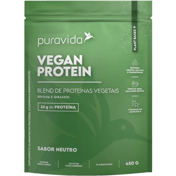 Imagem de Whey Protein Vegano Neutro 450g Puravida