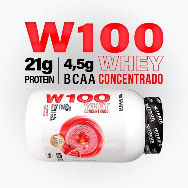 Imagem de Whey Protein W100 Concentrado 900g Nutrata