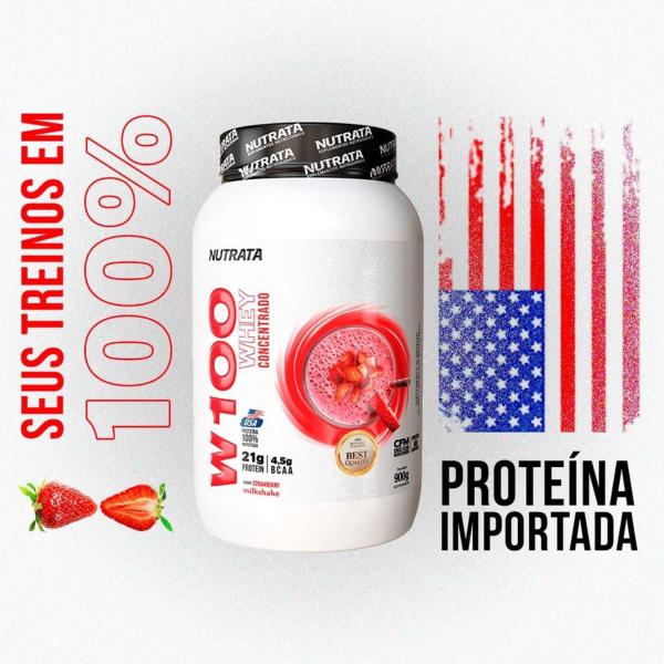 Imagem de Whey Protein W100 Concentrado 900g Nutrata