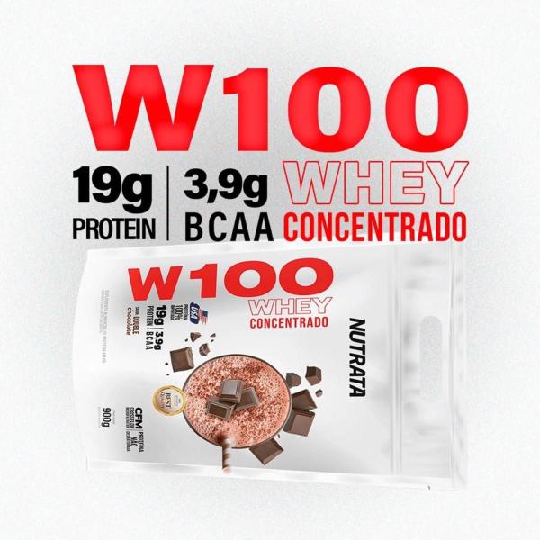 Imagem de Whey Protein W100 Concentrado Refil 900g Nutrata