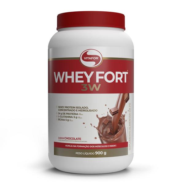 Whey Protein Whey Fort 3W (900g) Vitafor Whey Protein Whey Fort 3W (900g) Vitafor