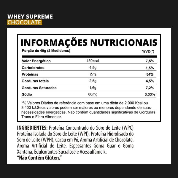 Imagem de Whey Protein Whey Supreme Chocolate 900G 3Vs