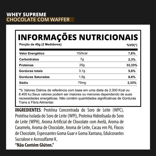 Imagem de Whey Protein Whey Supreme Morango 900G 3Vs