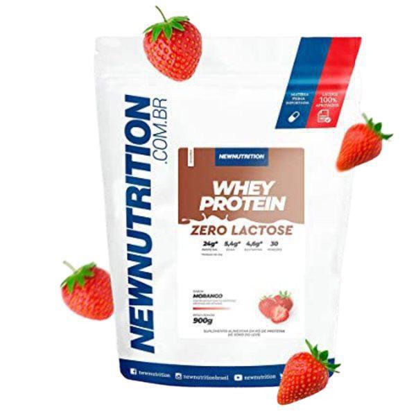 Imagem de Whey Protein Zero Lactose Newnutrition De Morango 900G