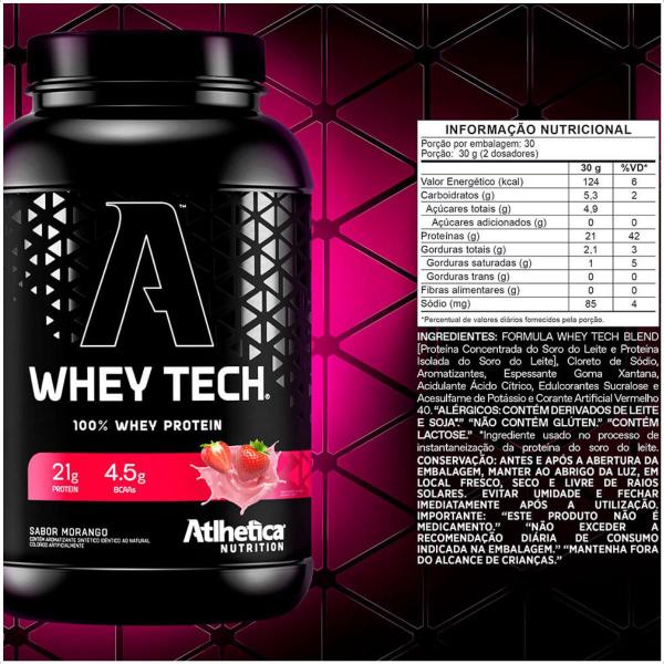 Whey Tech 100% Blend Protein 900g Atlhetica Nutrition Imagem de Whey Tech 100% Blend Protein 900g Atlhetica Nutrition