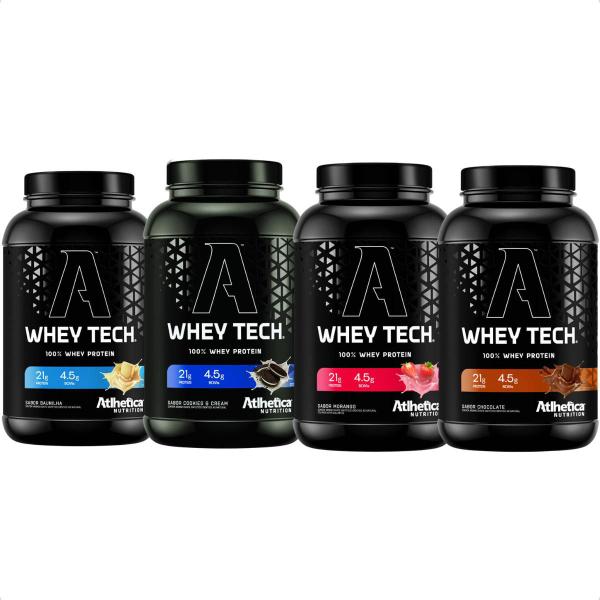Whey Tech 100% Blend Protein 900g Atlhetica Nutrition Imagem de Whey Tech 100% Blend Protein 900g Atlhetica Nutrition