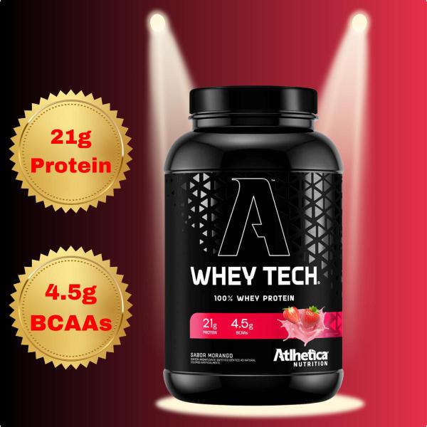 Whey Tech 100% Blend Protein 900g Atlhetica Nutrition Imagem de Whey Tech 100% Blend Protein 900g Atlhetica Nutrition