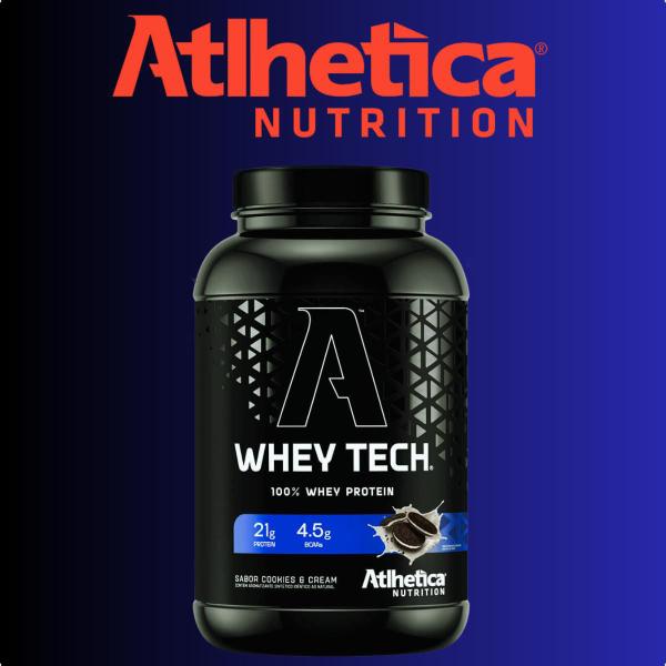 Whey Tech 100% Blend Protein 900g Atlhetica Nutrition Imagem de Whey Tech 100% Blend Protein 900g Atlhetica Nutrition