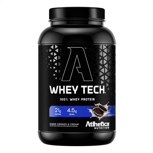Whey Tech 100% Blend Protein 900g Atlhetica Nutrition Imagem de Whey Tech 100% Blend Protein 900g Atlhetica Nutrition