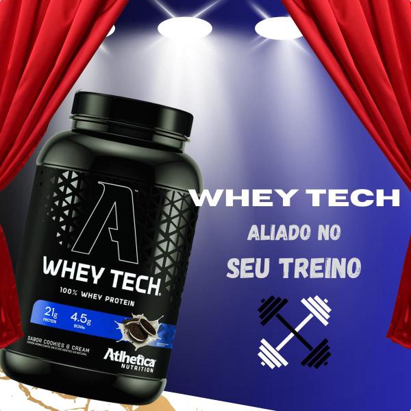 Whey Tech 100% Blend Protein 900g Atlhetica Nutrition Imagem de Whey Tech 100% Blend Protein 900g Atlhetica Nutrition