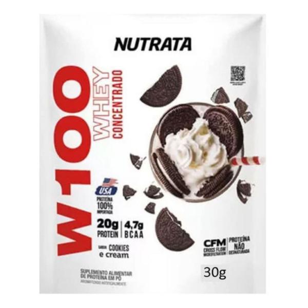 Imagem de Whey W100 Whey Concentrado 12 Sachês 30g Nutrata