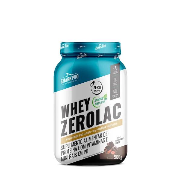 Imagem de Whey Zero Lactose 900g Chocolate Belga Shark Pro