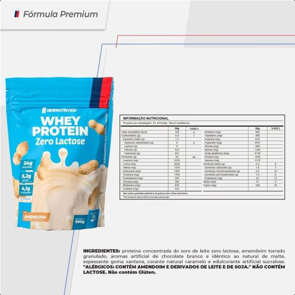 Imagem de Whey  Zero Lactose 900g- New Nutrition