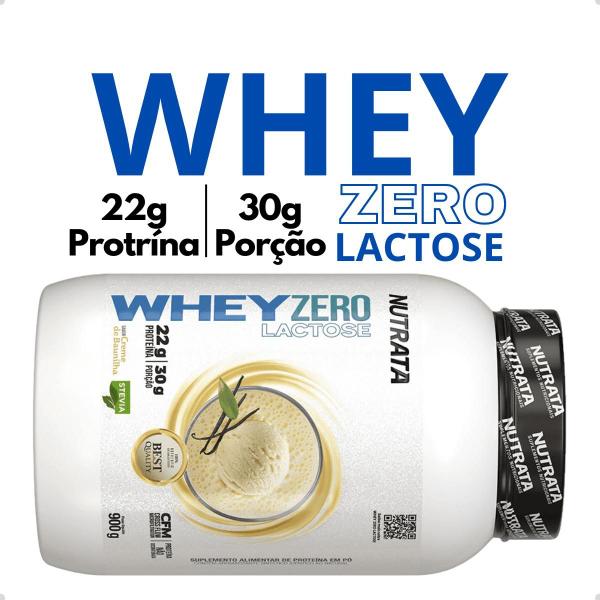 Imagem de Whey Zero Lactose Com Stevia Best Quality CFM 900g Nutrata