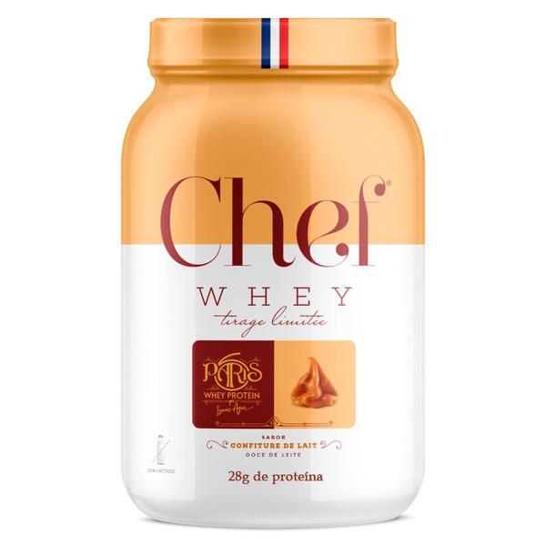 Whey Zero Lactose Mais Proteina Doce de Leite 800g Chef Whey Imagem de Whey Zero Lactose Mais Proteina Doce de Leite 800g Chef Whey