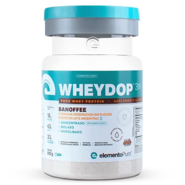 Imagem de Wheydop 3W Whey Protein Elemento Puro Banoffee 900G