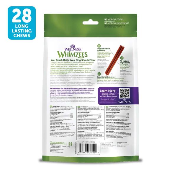 Imagem de WHIMZEES Natural Grain Free Daily Dental Long Lasting Dog Treats, Stix, Small, Pack of 28