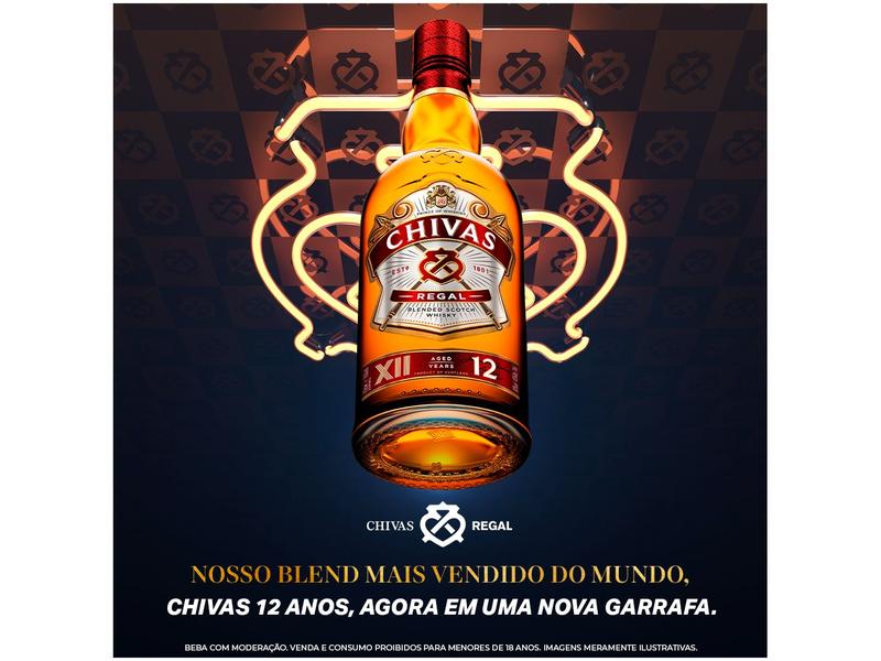 Whisky Blended Escocês Chivas Regal 12 anos 750ml Imagem de Whisky Blended Escocês Chivas Regal 12 anos 750ml