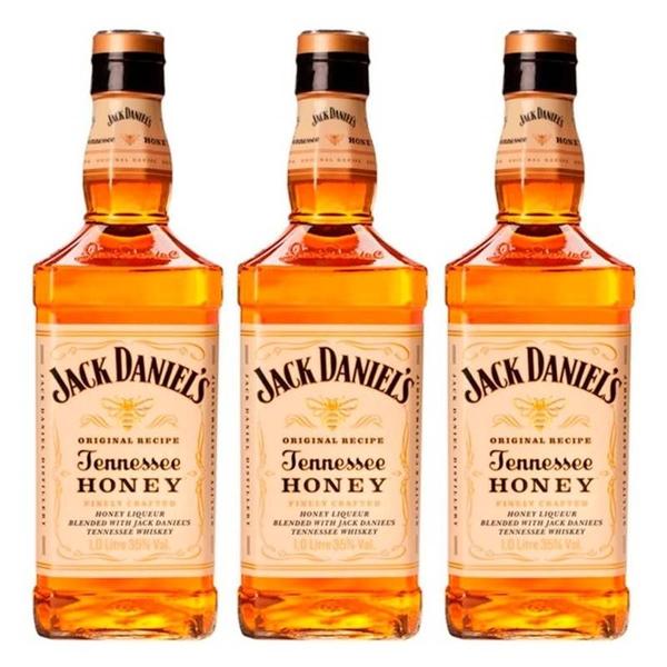 Imagem de Whisky Jack Daniels Honey Mel 1 Litro Com Caixa 03 Unidades