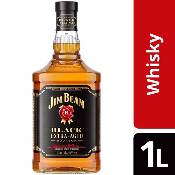 Whisky Jim Beam Black 6 anos Bourbon Americano - 1L Imagem de Whisky Jim Beam Black 6 anos Bourbon Americano