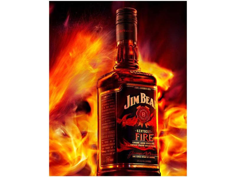 Imagem de Whisky Jim Beam Fire 4 anos Bourbon Americano - 1L
