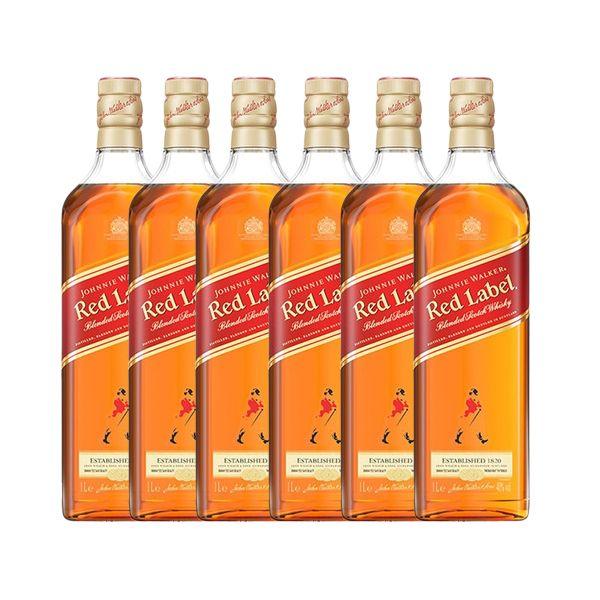 Imagem de Whisky Johnnie Walker Blended Red Label 1 L - 6 Unidades