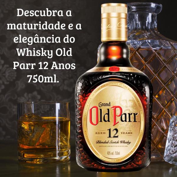 Imagem de Whisky Old Parr 12 Anos Original Com Caixa E Selo 750 Ml + Copo 