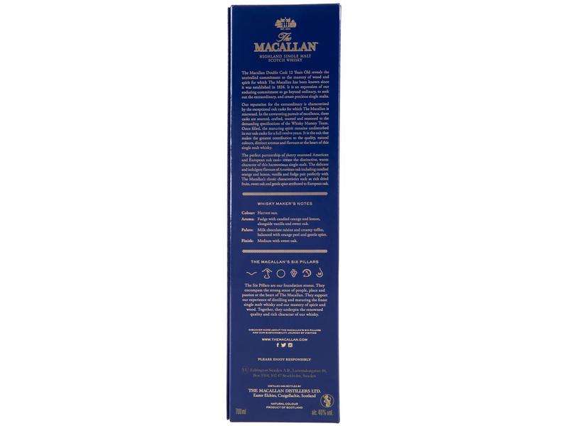 Whisky The Macallan Double Cask Single Malt 12 Anos Escocês 700ml Imagem de Whisky The Macallan Double Cask Single Malt 12 Anos Escocês 700ml