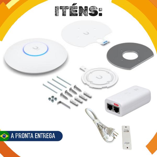 Imagem de Wifi Access Point Ubiquiti U6+ Unifi  + Fonte Poe Original